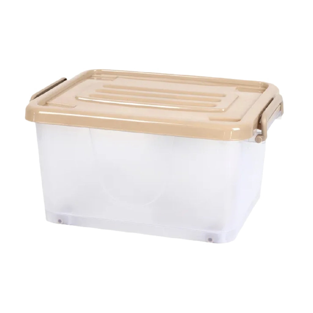 Boîte de rangement en plastique transparent avec couvercle